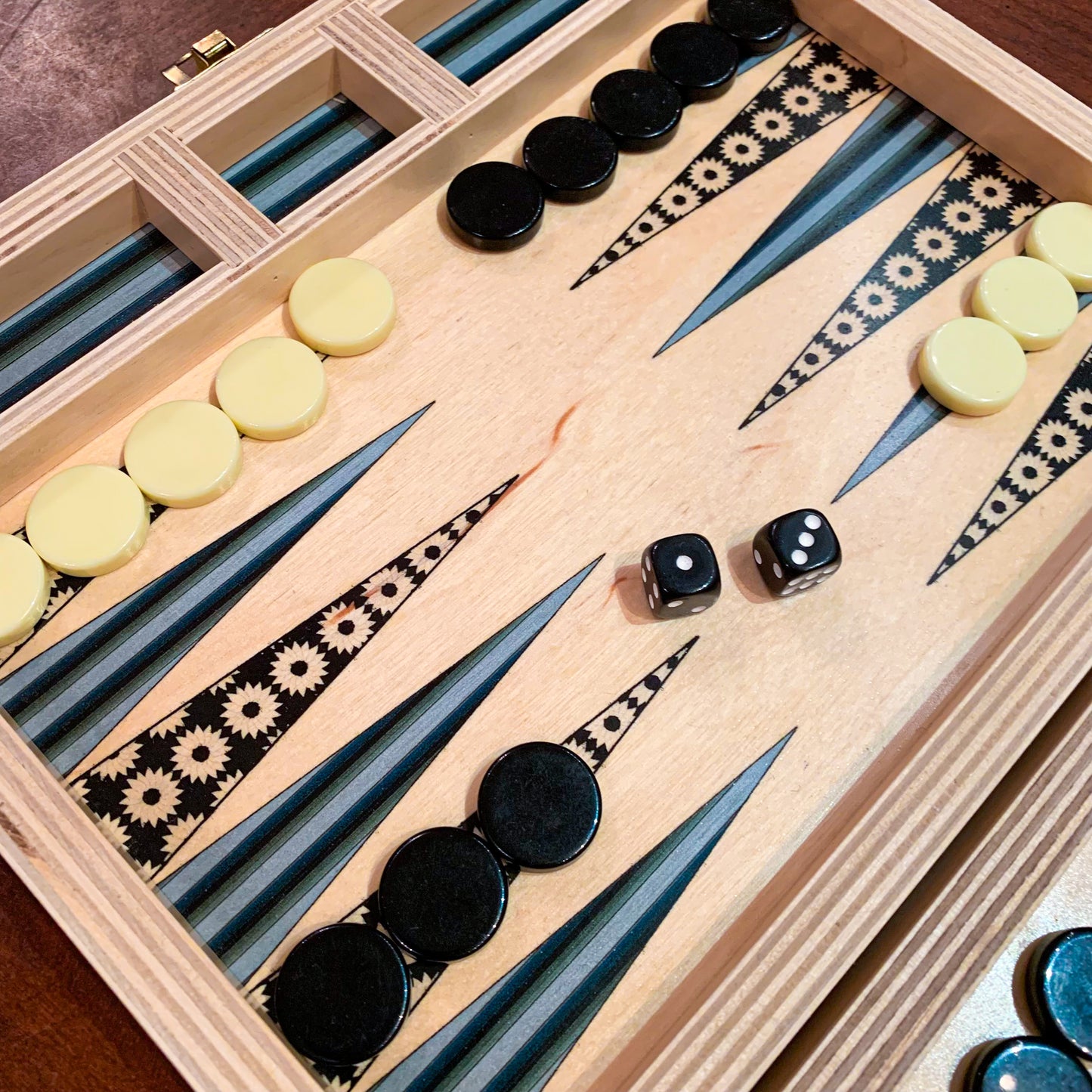 Backgammon Set (Travel) ~ Monochrome Daisy