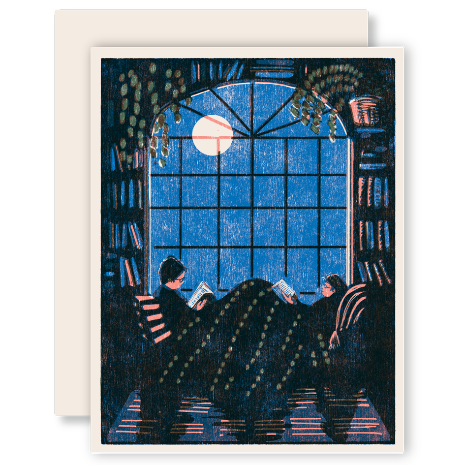 Romantic Greeting Card ~ Reading Together