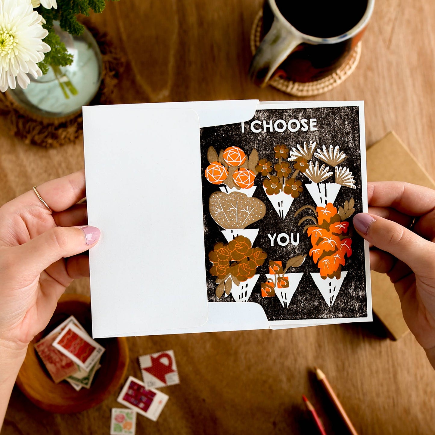 Romantic Greeting Card ~ I Choose You (Flower Shop)