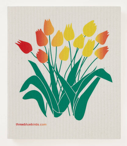 Swedish Dishcloth ~ One-of-a-Kind Tulips