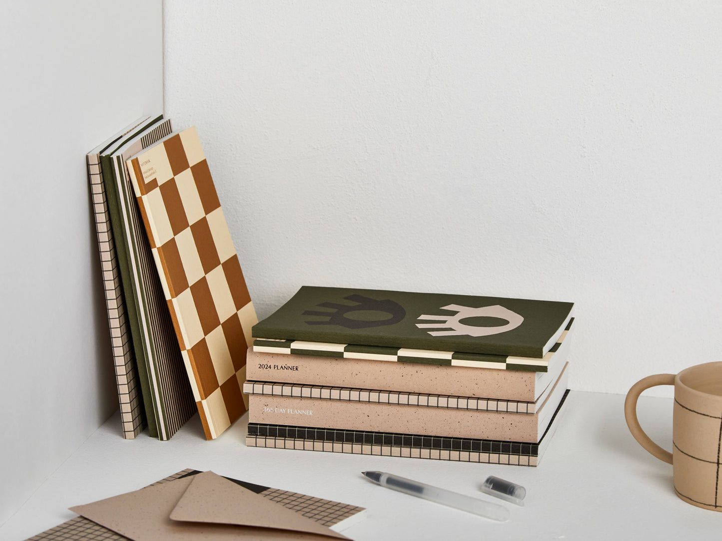 Notebook ~ Tan Checkerboard