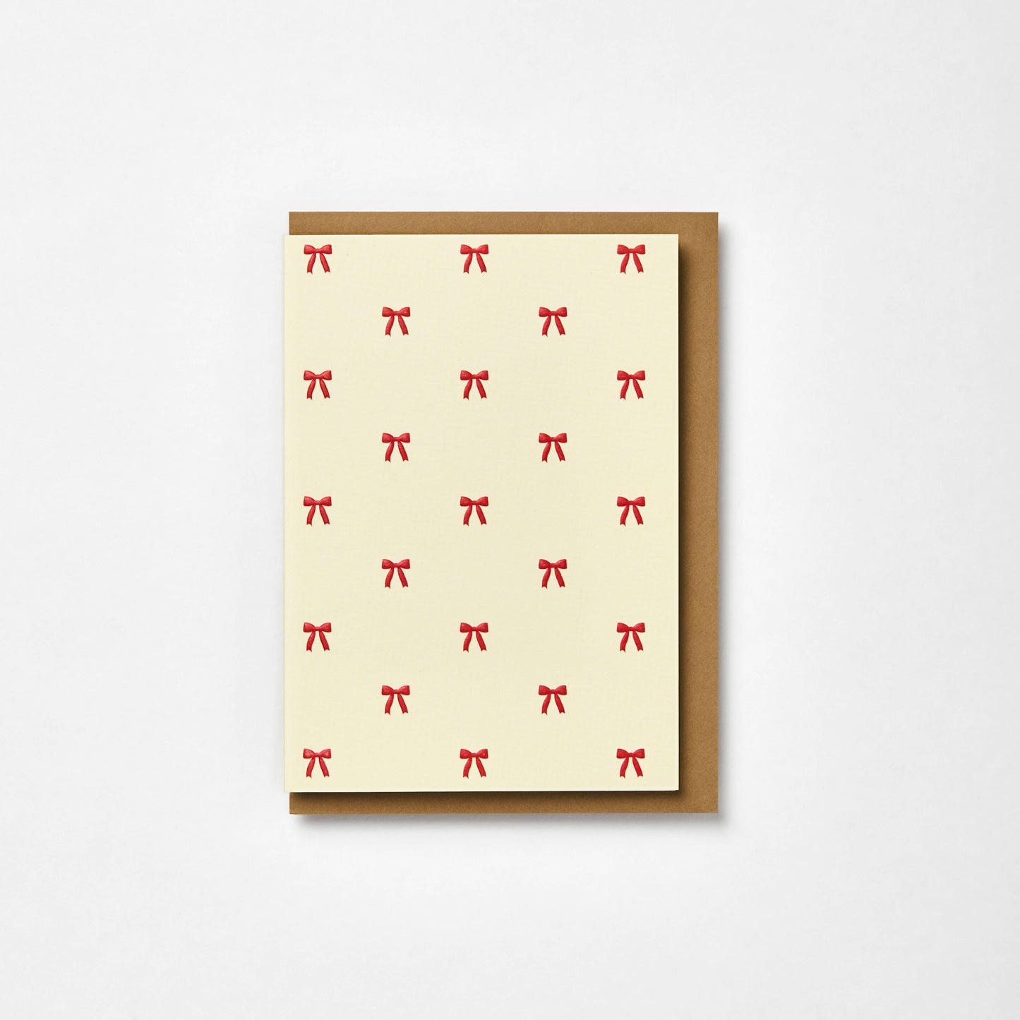 Blank Greeting Card ~ Red Bows