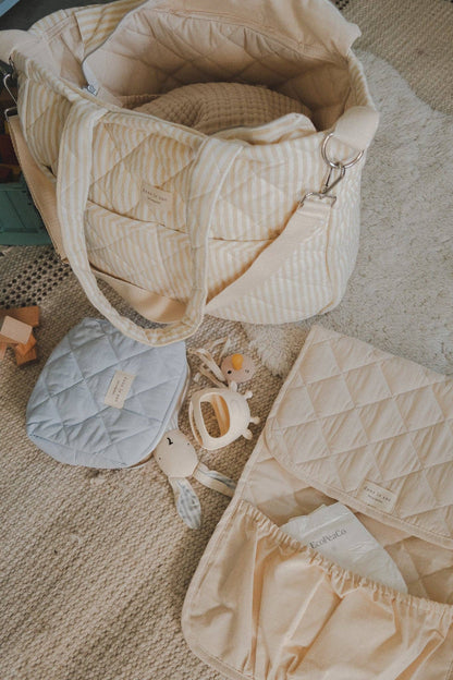 Quilted Diaper Bag ~ Yellow Stripe