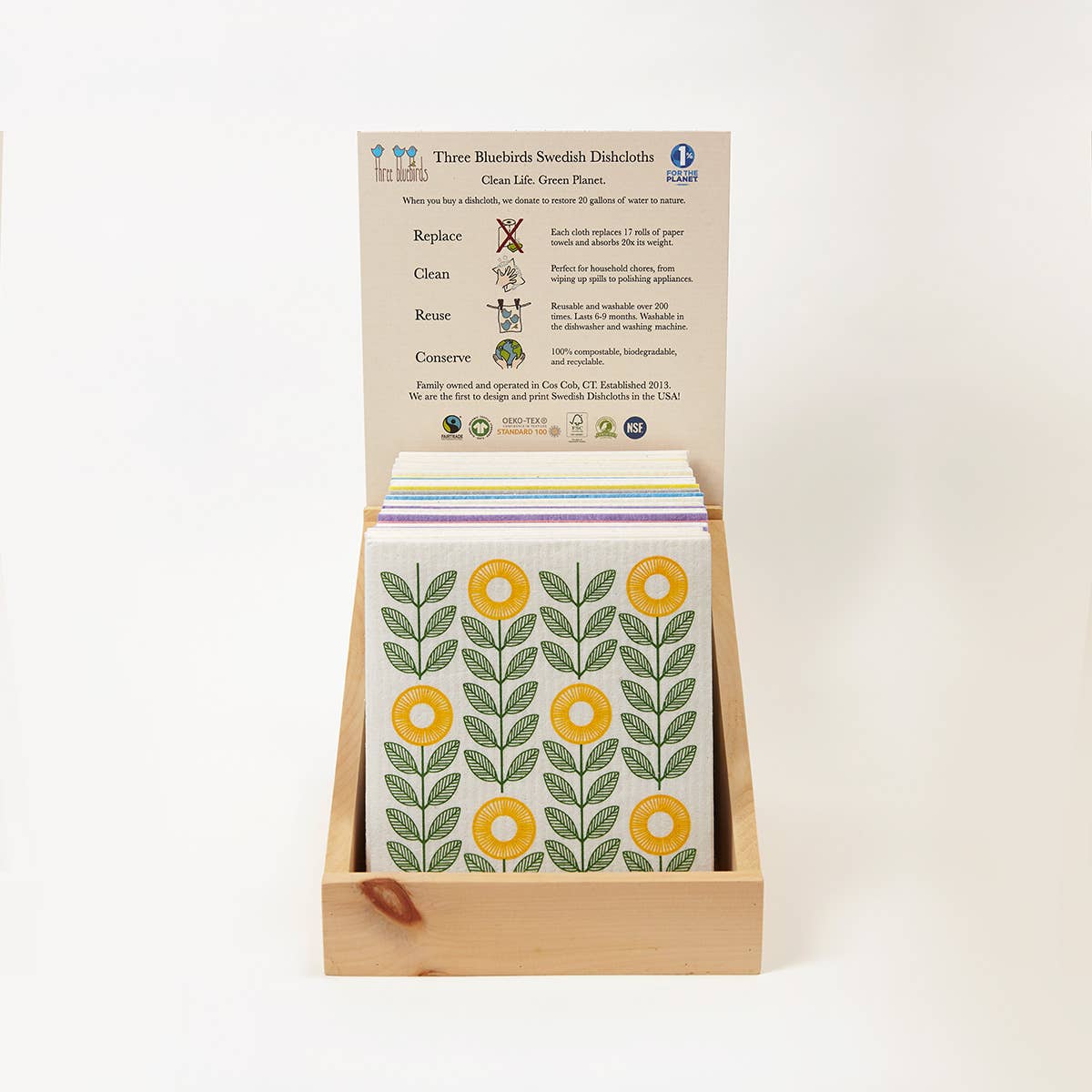 Swedish Dishcloth ~ Coral Crabs