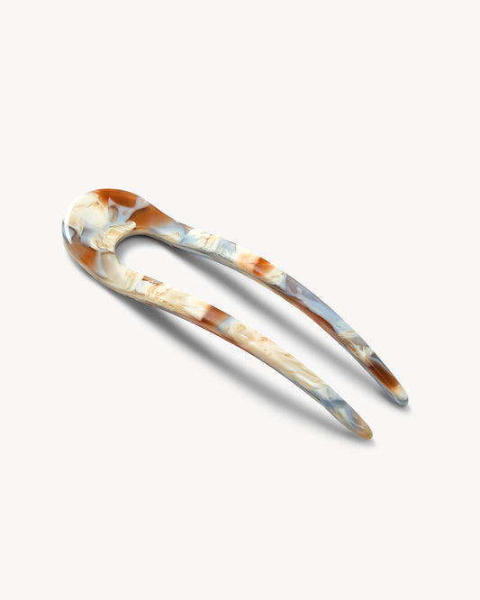 French Hair Pin ~ Blue Roma