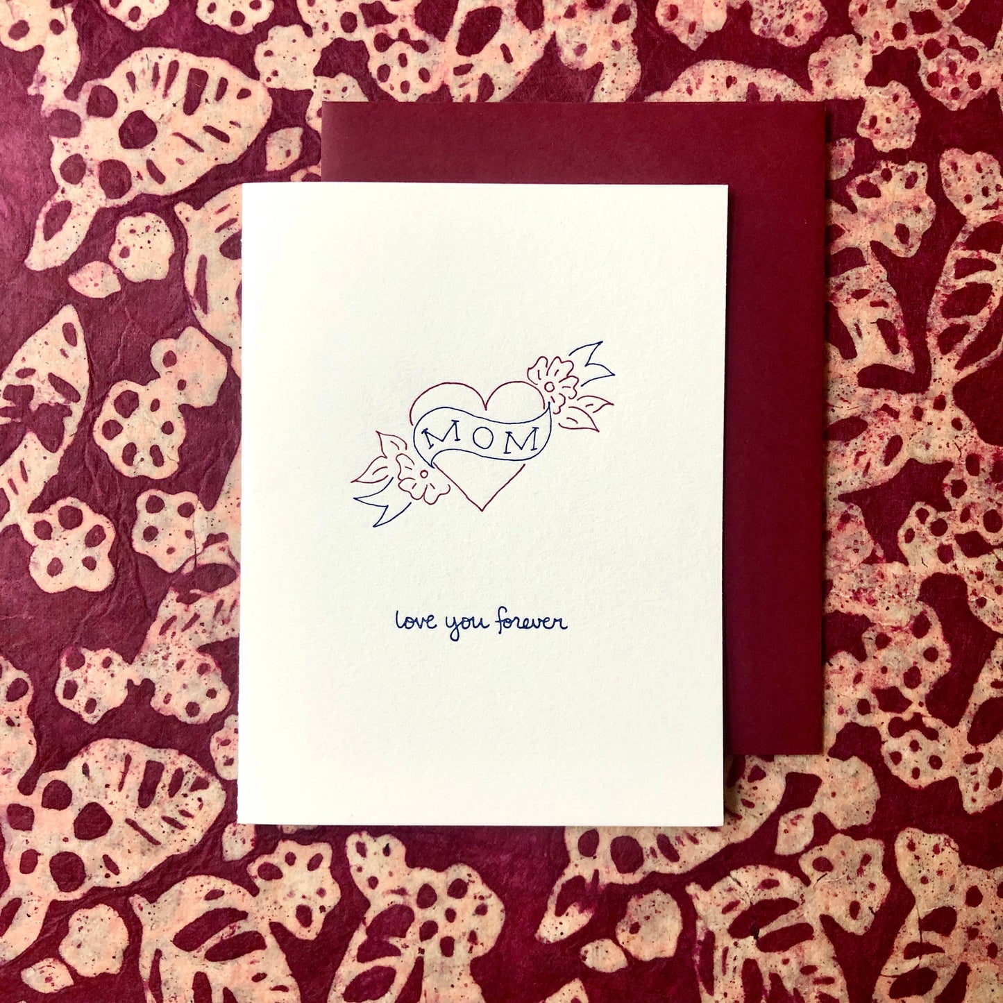 Parent Greeting Card ~ Love You Forever, Mom