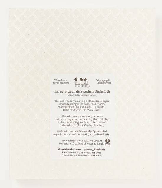Swedish Dishcloth ~  Blue Buds