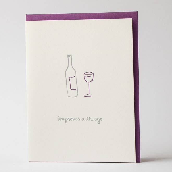 Birthday Greeting Card ~ Improves With Age
