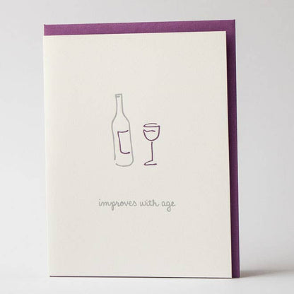 Birthday Greeting Card ~ Improves With Age