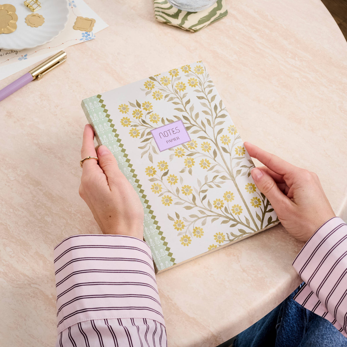 Lined Notebook, A5 Softcover - Floral Collage