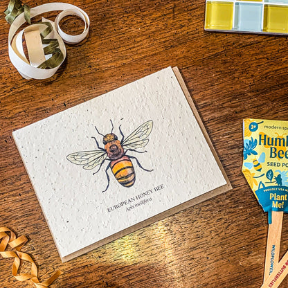 Plantable Greeting Card ~ Honey Bee