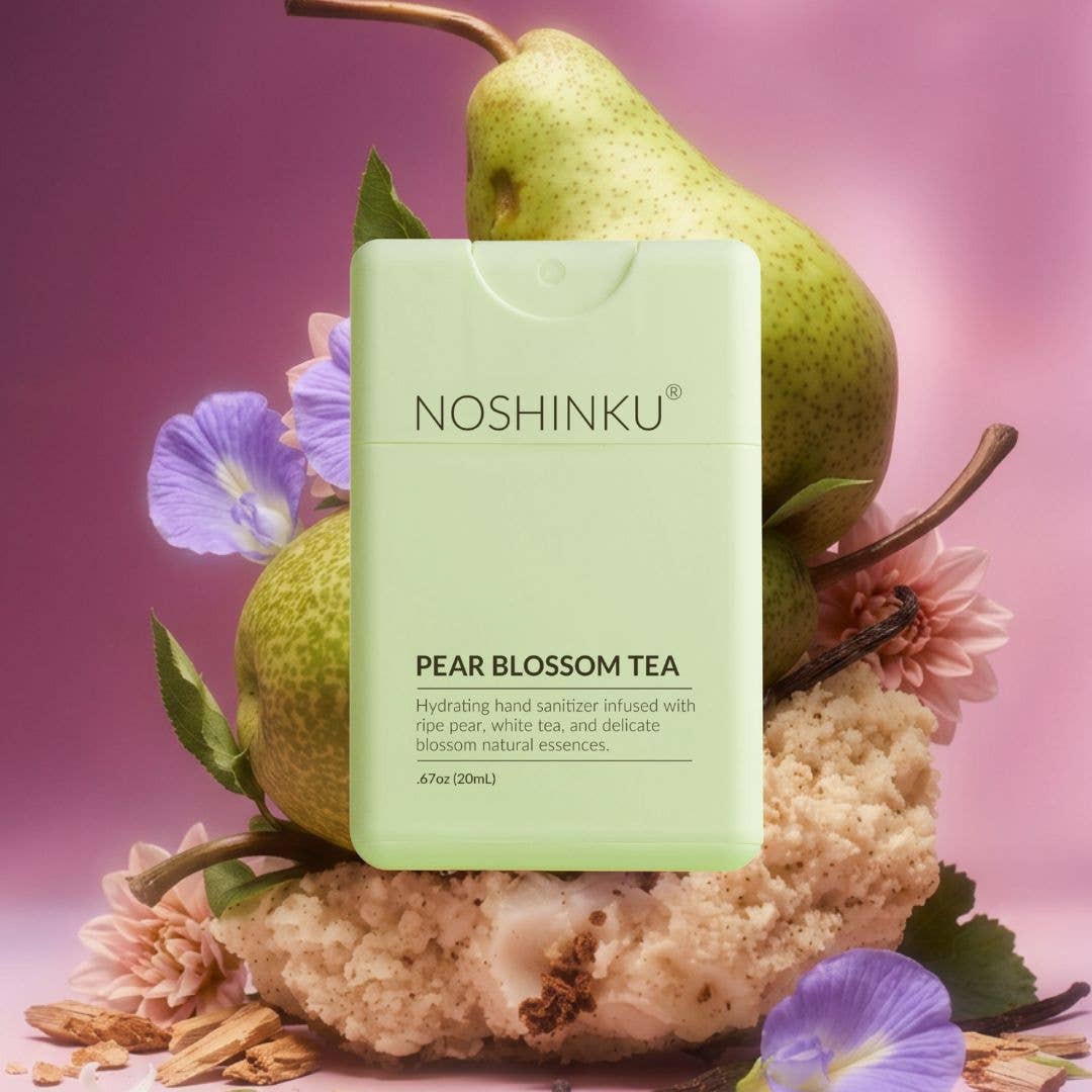 Refillable Pocket Sanitizer ~ Pear Blossom Tea