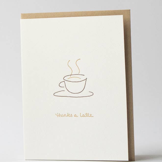Appreciation Greeting Card ~ Thanks a Latte