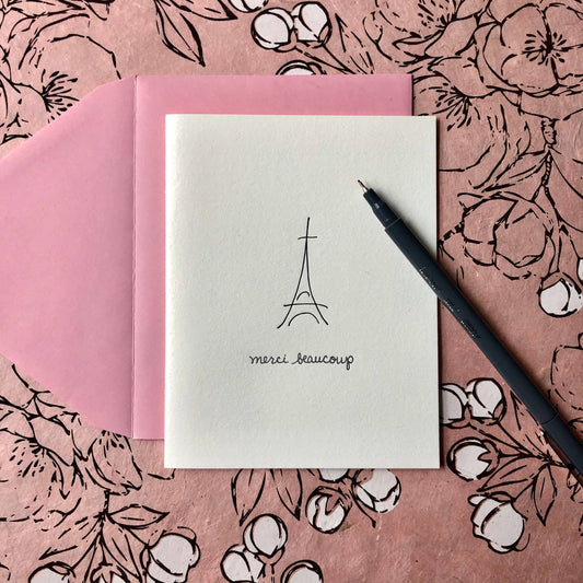 Appreciation Greeting Card ~ Merci Beaucoup