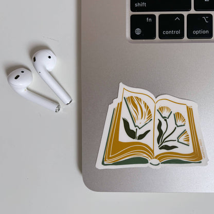 Sticker ~ Book Flowers (Yellow)