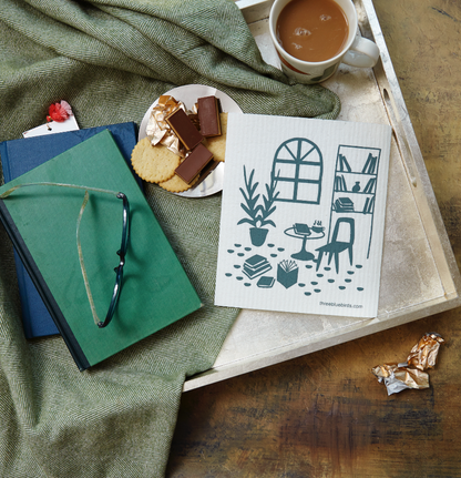 Swedish Dishcloth ~ Relaxing Living Room