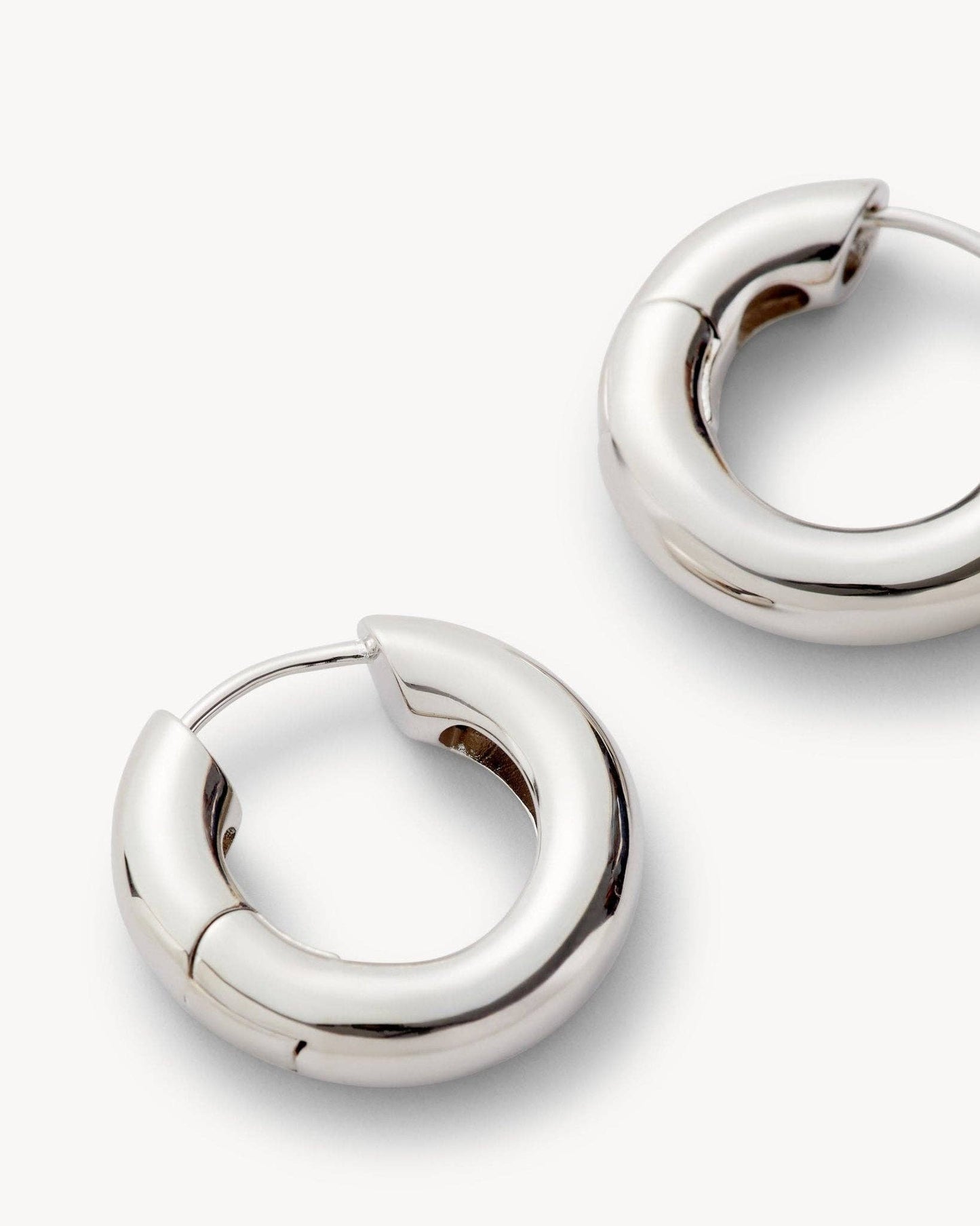 Baby Chunky Hoops ~ Silver