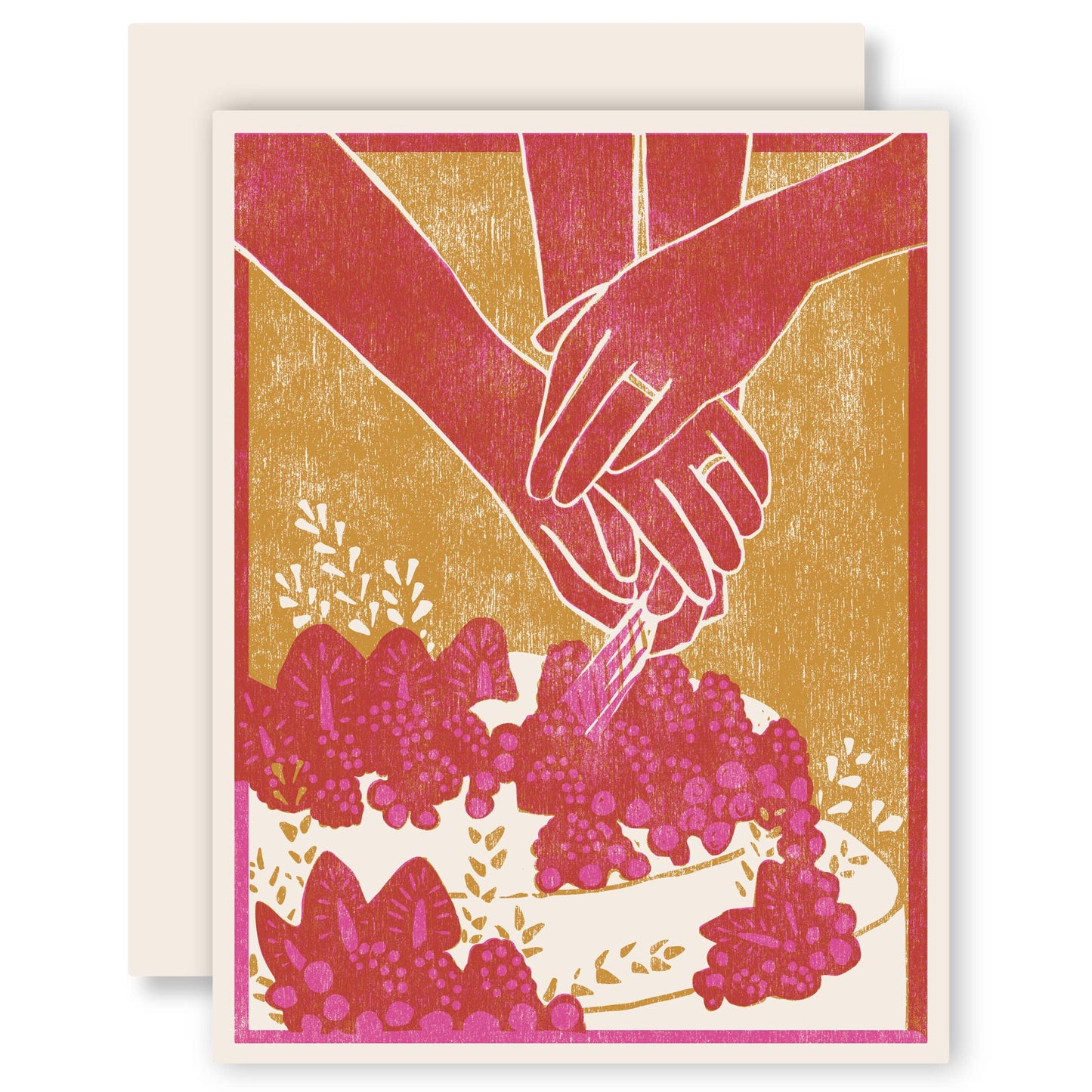 Wedding Greeting Card ~ Cutting the Cake