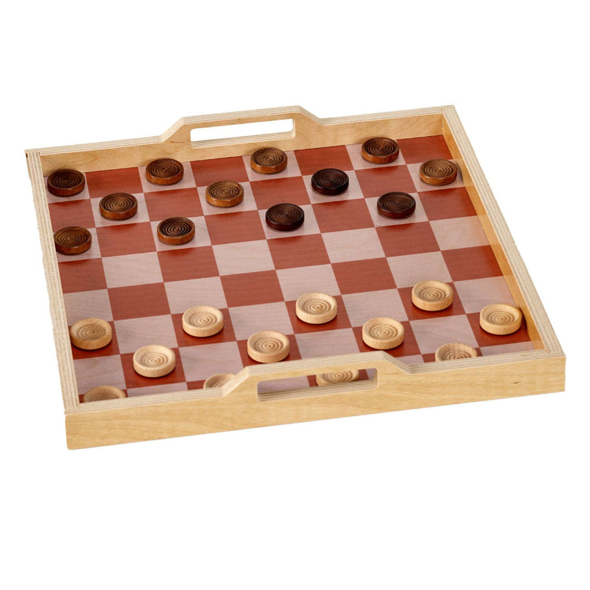 Checker Game & Serving Tray ~ Rose/Mauve