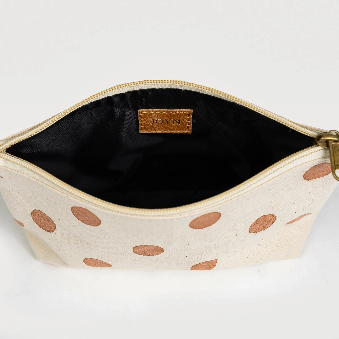 Medium Waterproof Pouch ~ Clay Dot