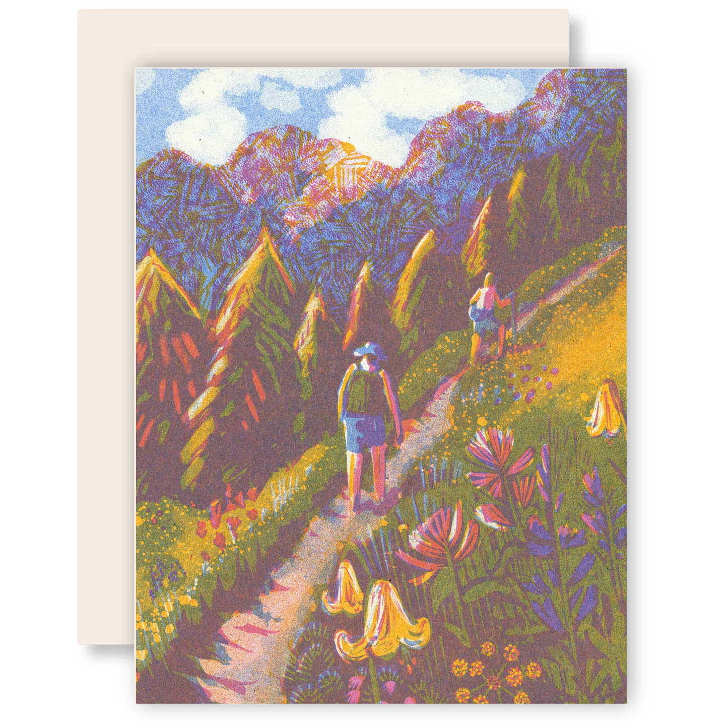 Romantic Greeting Card ~ Hiking Together