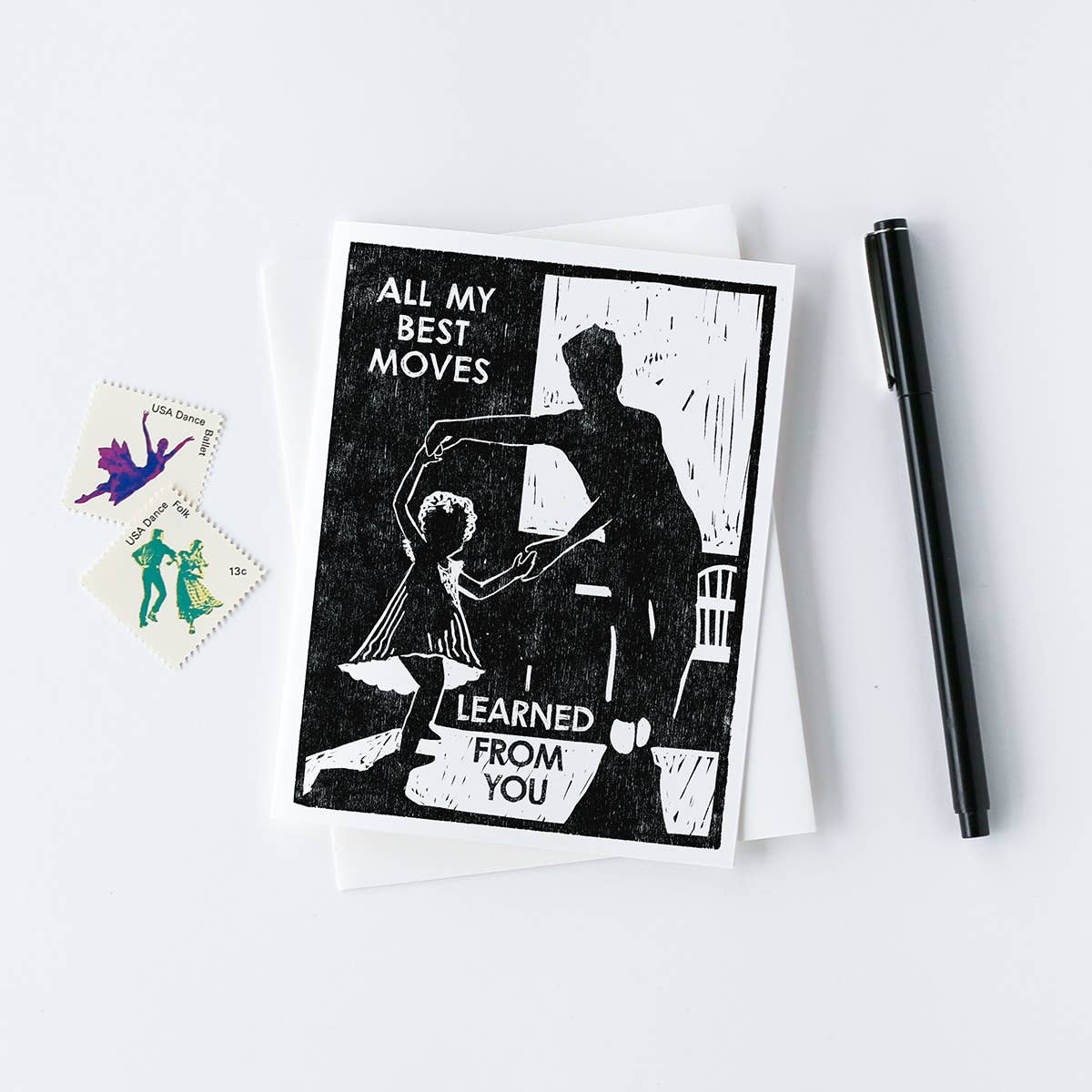 Parent Greeting Card ~ All My Best Moves