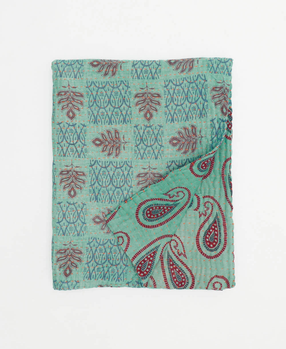 Baby Kantha Quilt ~ Blue Hues