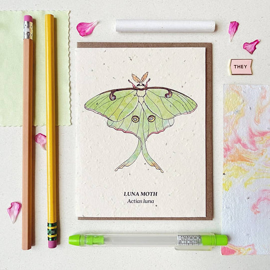 Luna Moth Plantable Greeting Card ~ Lun