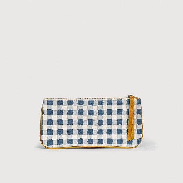 Pencil Pouch ~ Indigo Gingham