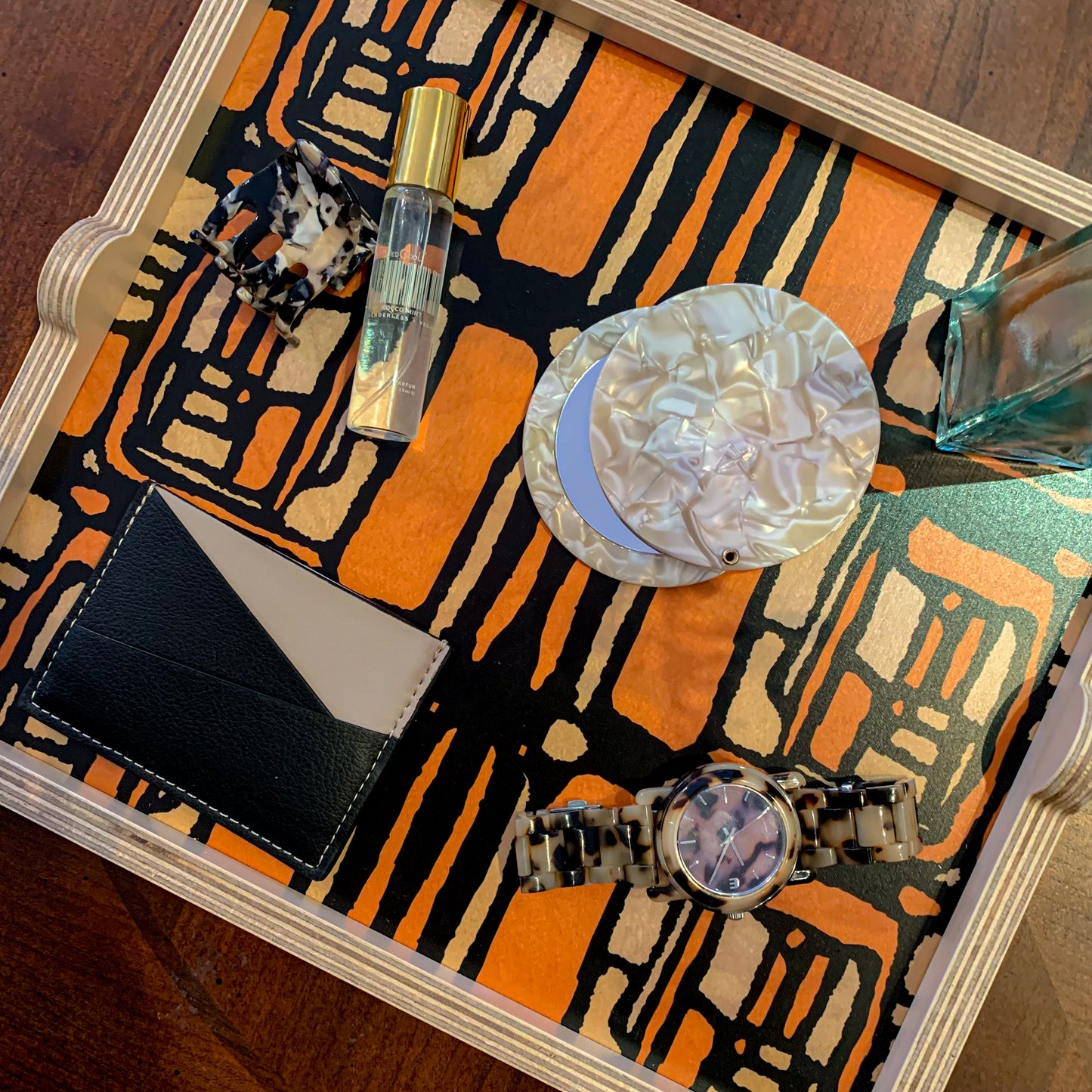 Square Tray ~ Rue Orange