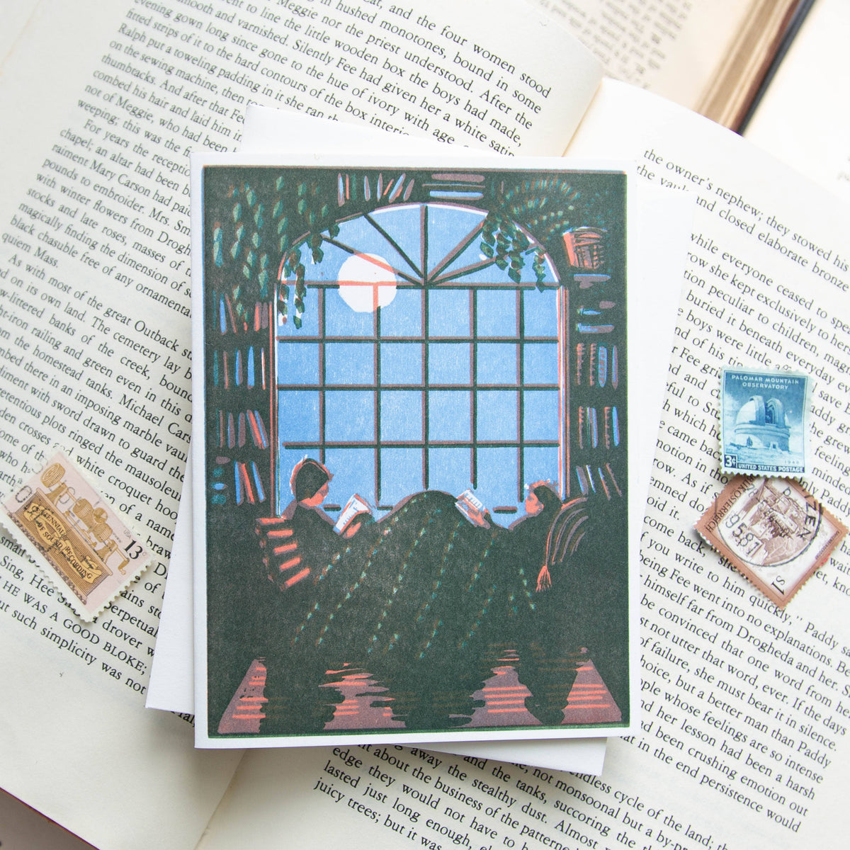 Romantic Greeting Card ~ Reading Together
