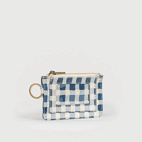 ID Pouch ~  Indigo Gingham