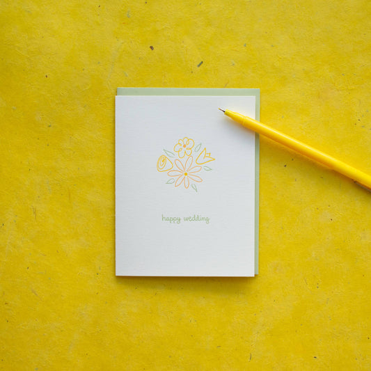 Celebratory Greeting Card ~ Happy Wedding