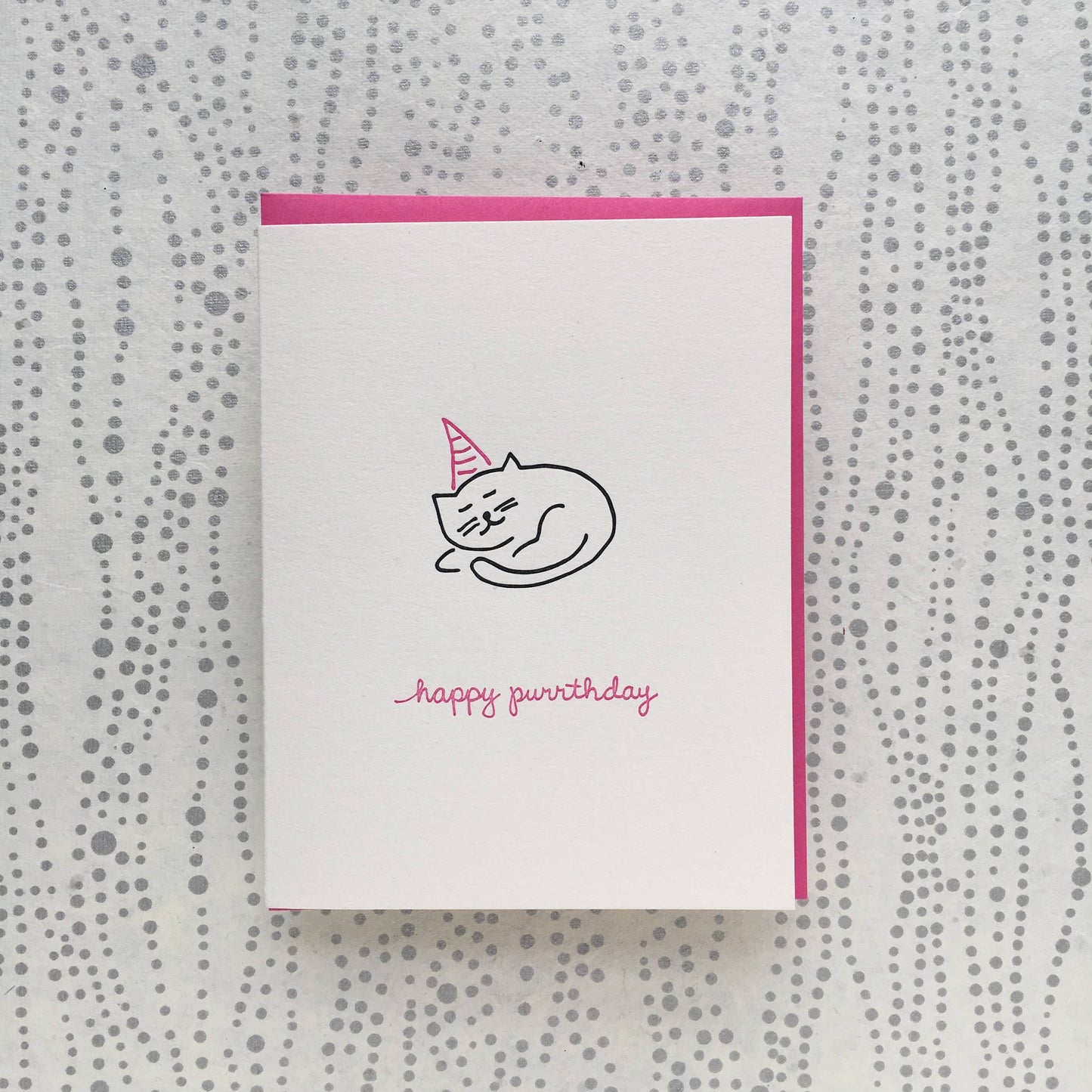 Birthday Greeting Card ~ Happy Purrthday