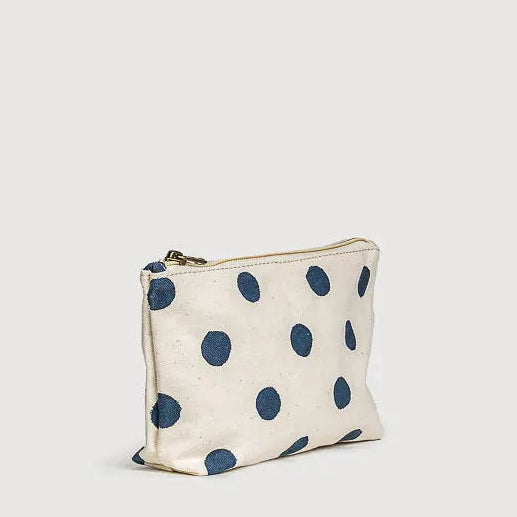 Large Waterproof Pouch ~ Indigo Dot