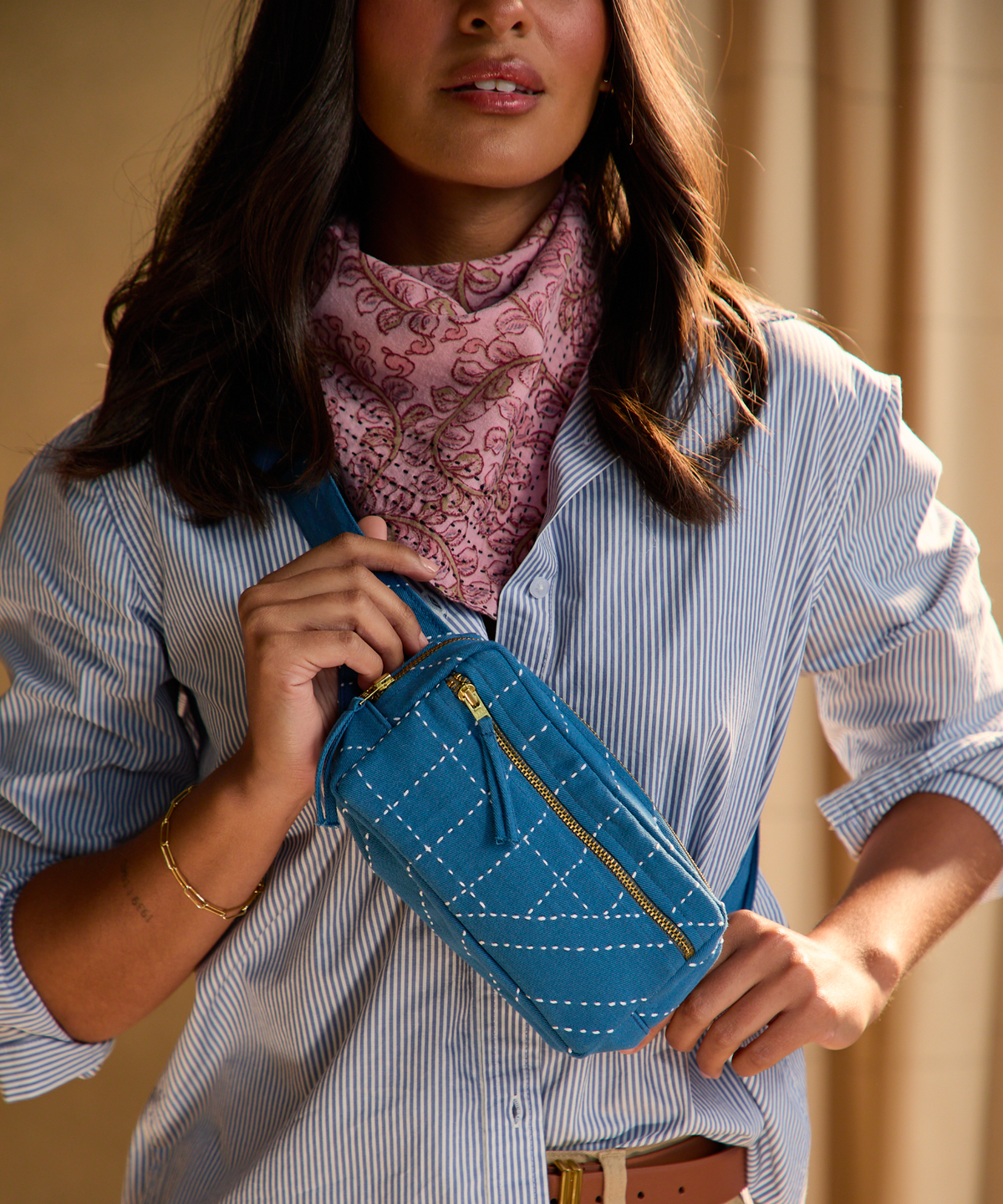 Embroidered Belt Bag