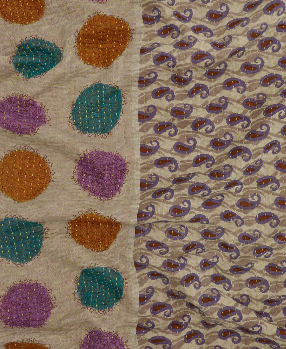 Baby Kantha Quilt ~ Pop of Color