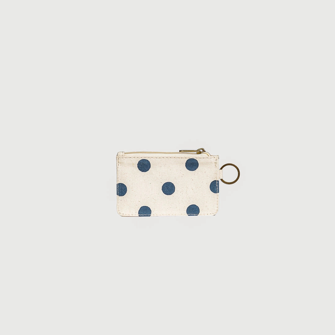 ID Pouch ~  Indigo Dot