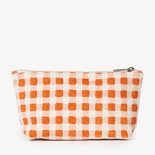 Medium Waterproof Pouch ~ Harvest Gold Gingham
