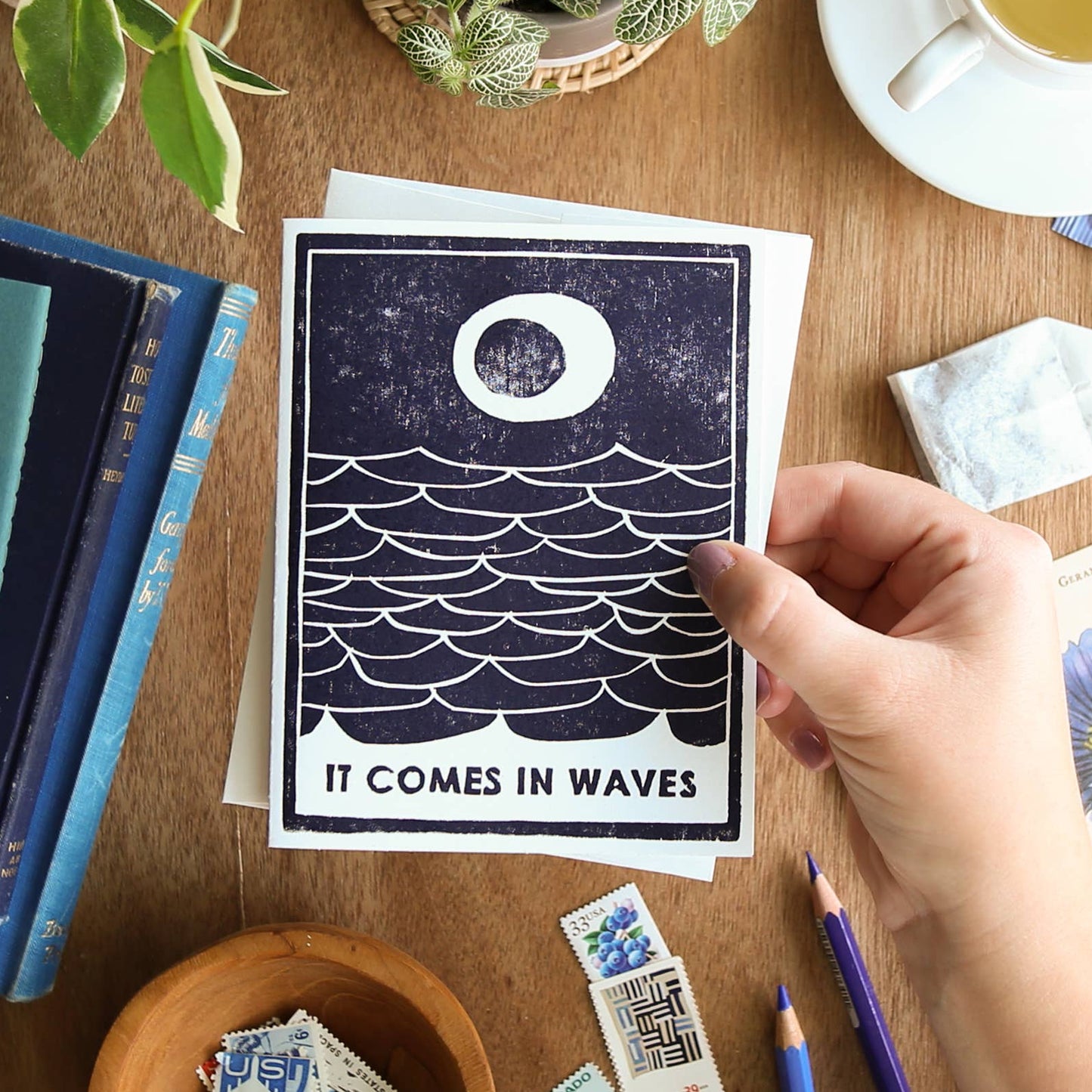 Sympathy Greeting Card ~ Comes in Waves