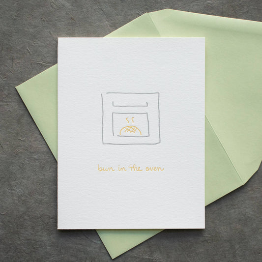 Pregnancy Greeting Card ~ Bun In The Oven