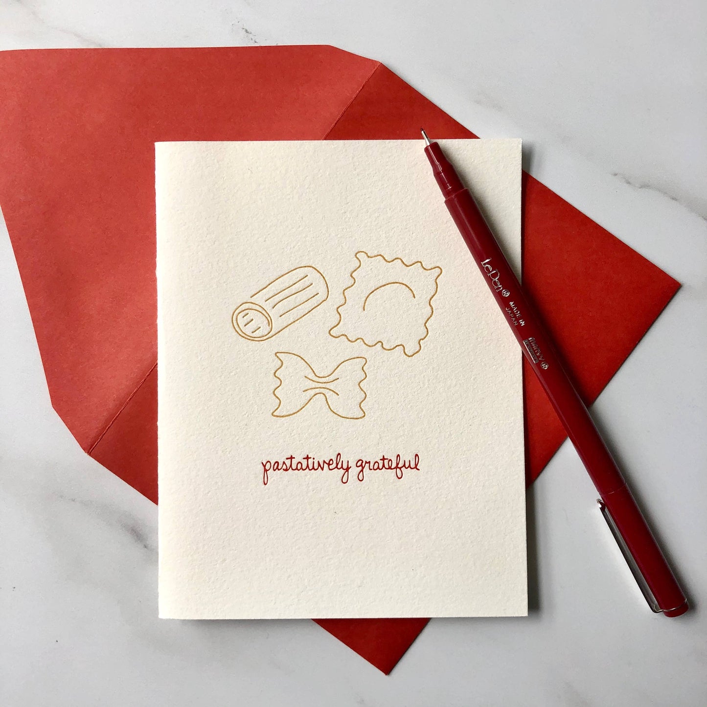 Appreciation Greeting Card ~ Pastatively Grateful