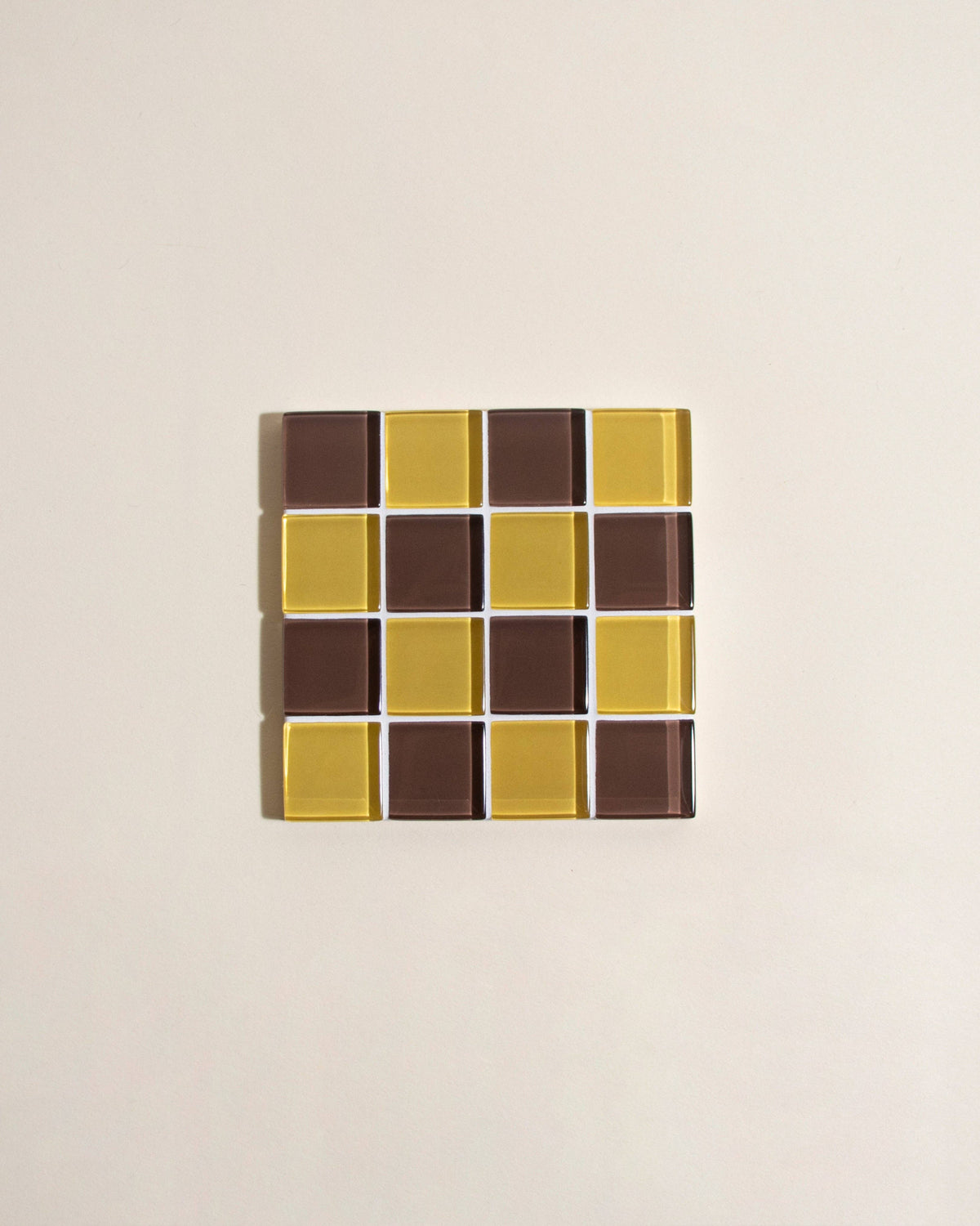 Glass Tile Coaster ~ Toffee & Almond Dark Chocolate
