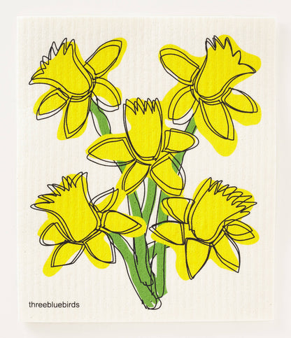 Swedish Dishcloth ~  Daffodils