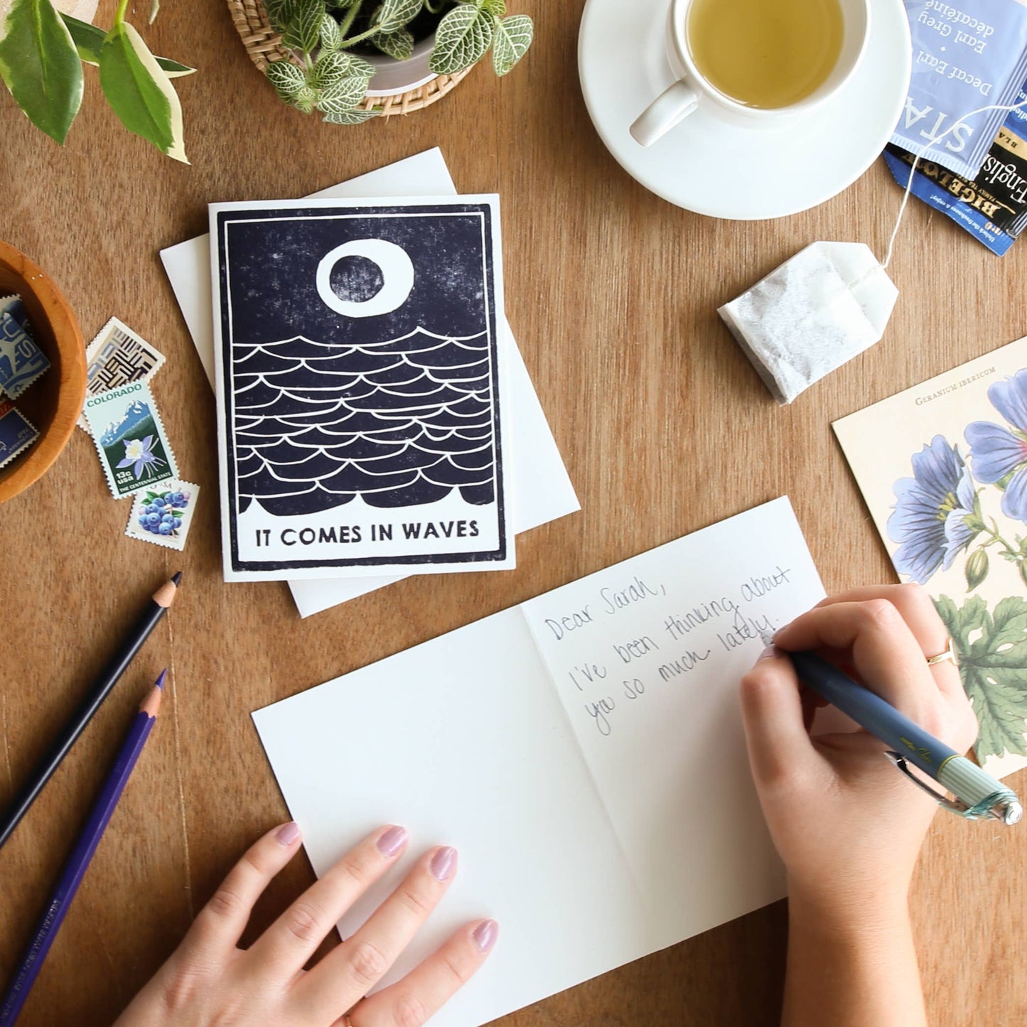 Sympathy Greeting Card ~ Comes in Waves