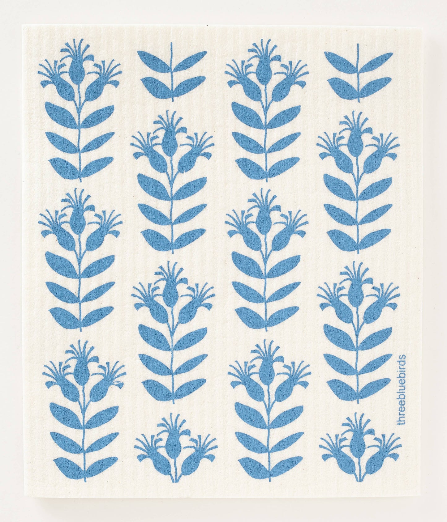 Swedish Dishcloth ~  Blue Buds