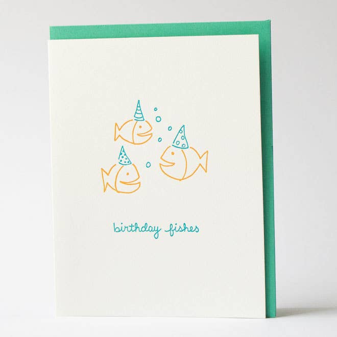Birthday Greeting Card ~ Birthday Fishes