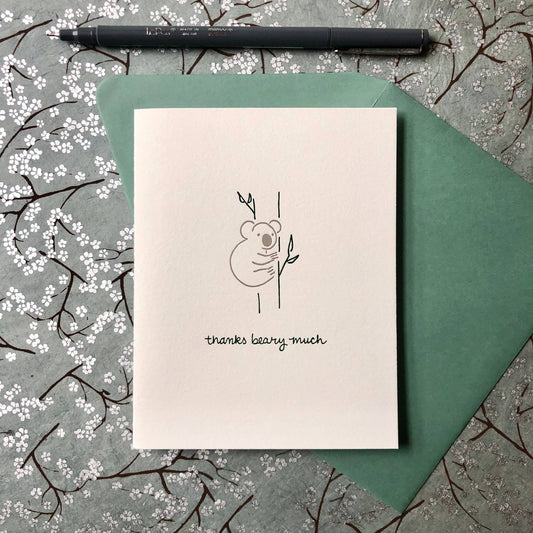 Appreciation Greeting Card ~ Thanks Beary Much