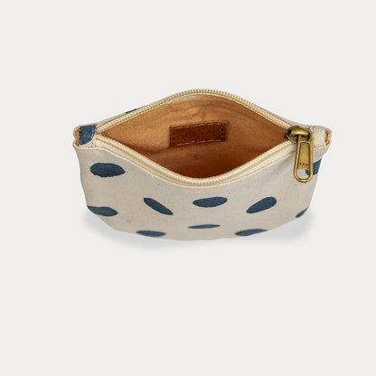 Half Moon Pouch ~ Indigo Dot