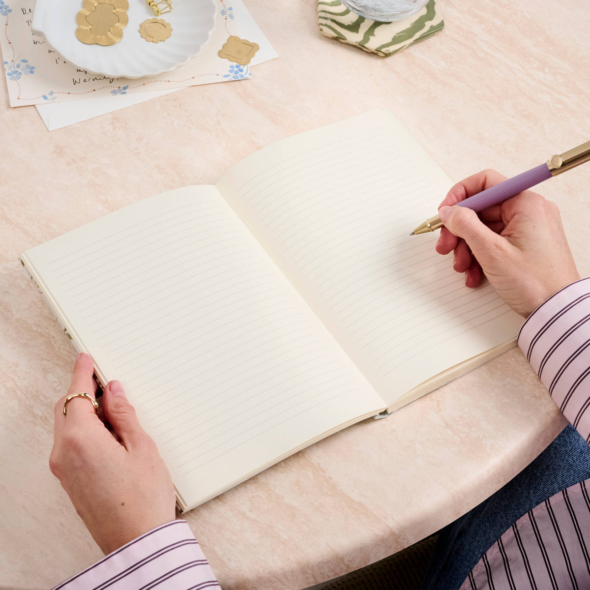 Lined Notebook, A5 Softcover - Floral Collage